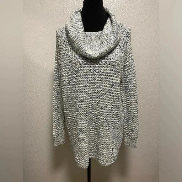 American Rag Wool Blend Long Sleeve Cowl Neck Chunky Waffle Knit Sweater Small - Picture 1 of 8